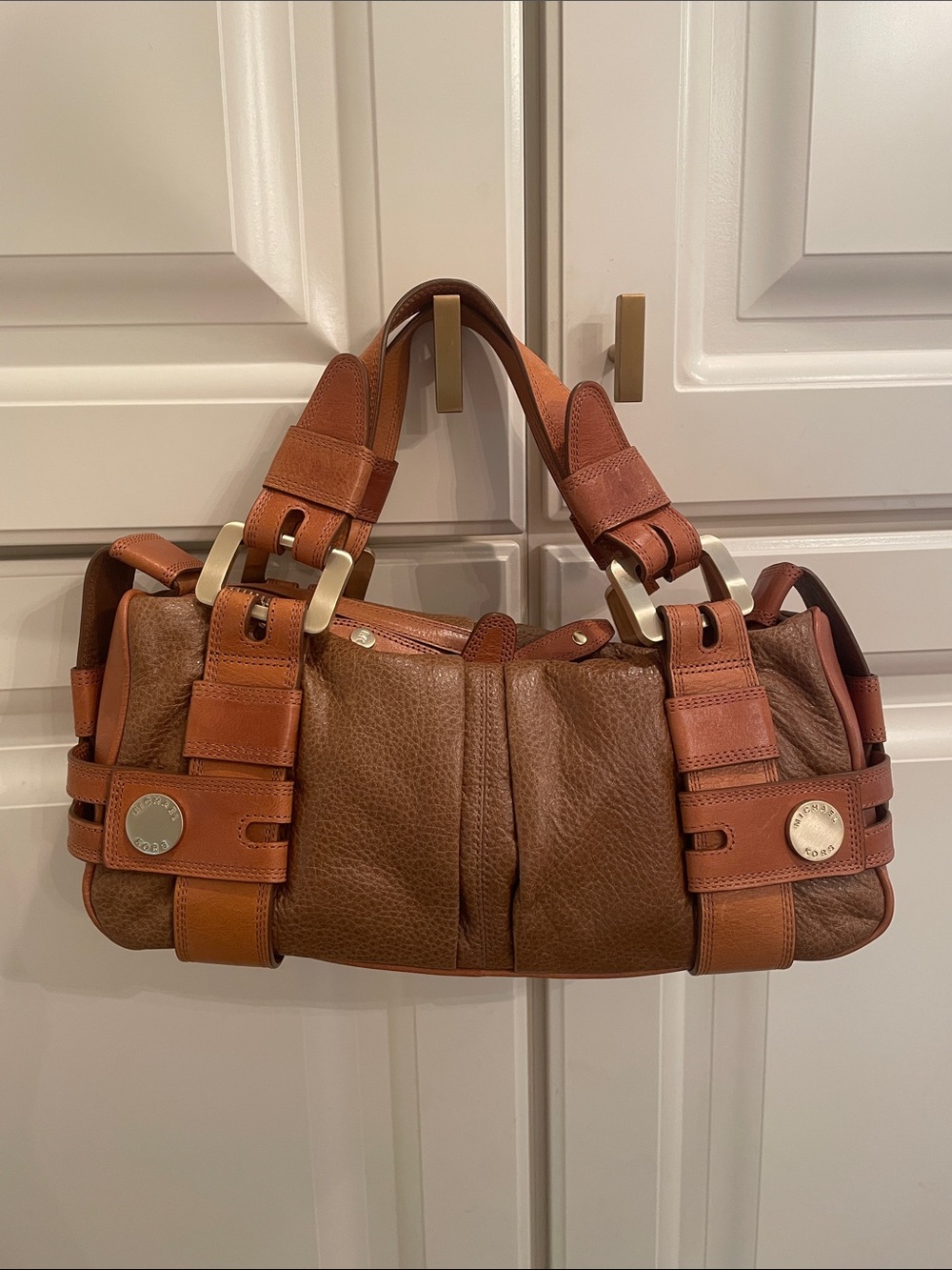 Michael Michael Kors NEW brown harness satchel bag